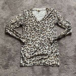 Michael Kors Animal Print Top SIZE XS